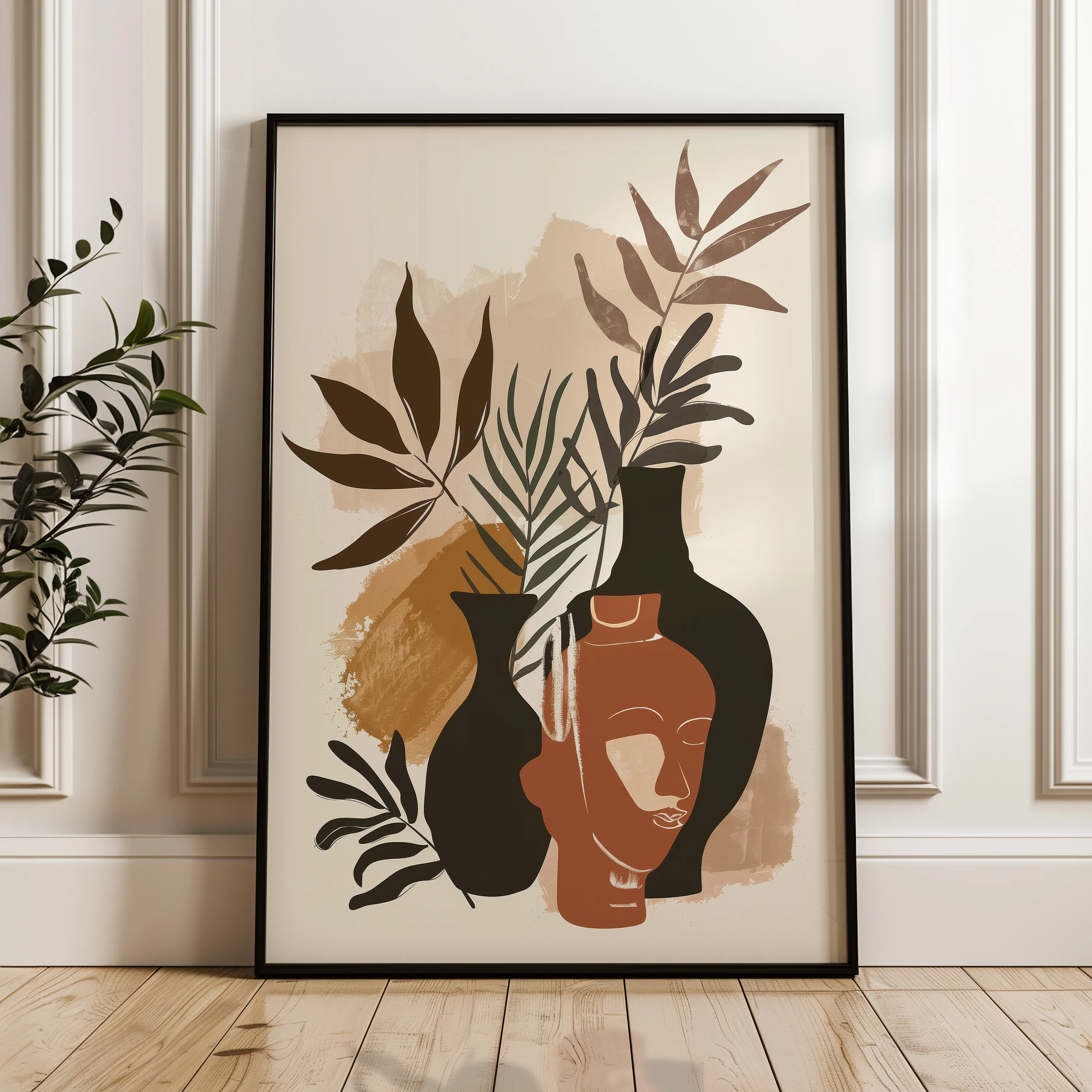 Boho 049 Canvas Art 60 x 40 cm / Black