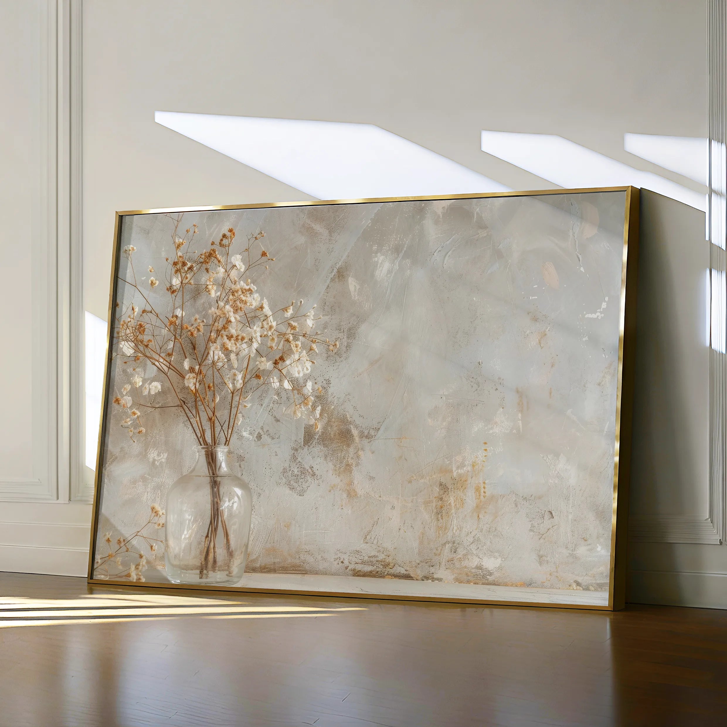 Floral 049 Canvas Art 60 x 40 cm / Black