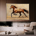 Horses 049 Canvas Art 60 x 40 cm / Black