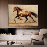 Horses 049 Canvas Art 60 x 40 cm / Black