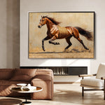 Horses 049 Canvas Art 60 x 40 cm / Black