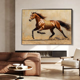 Horses 049 Canvas Art 60 x 40 cm / Black