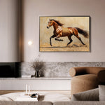 Horses 049 Canvas Art 60 x 40 cm / Black