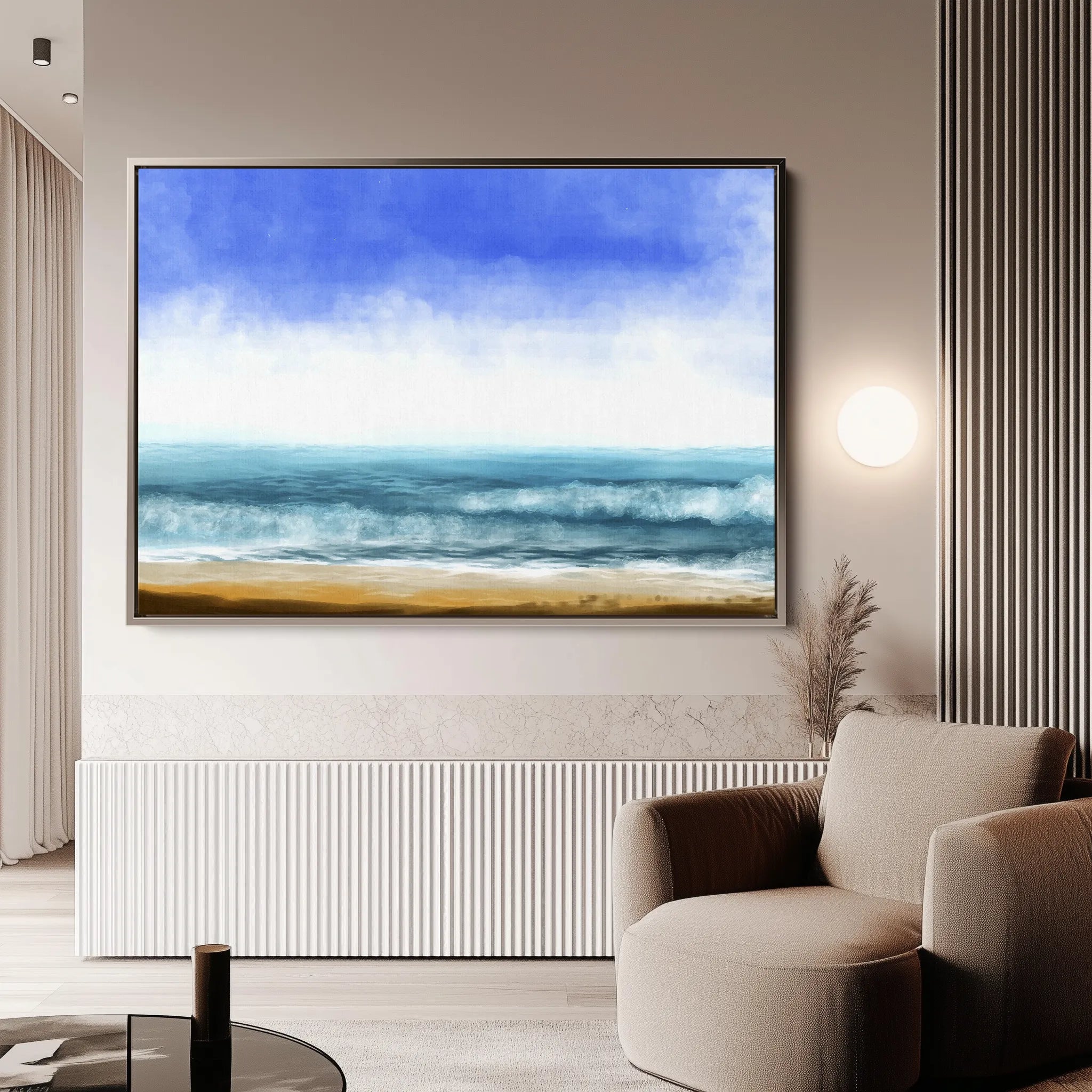 Landscape 049 Canvas Art 60 x 40 cm / Black