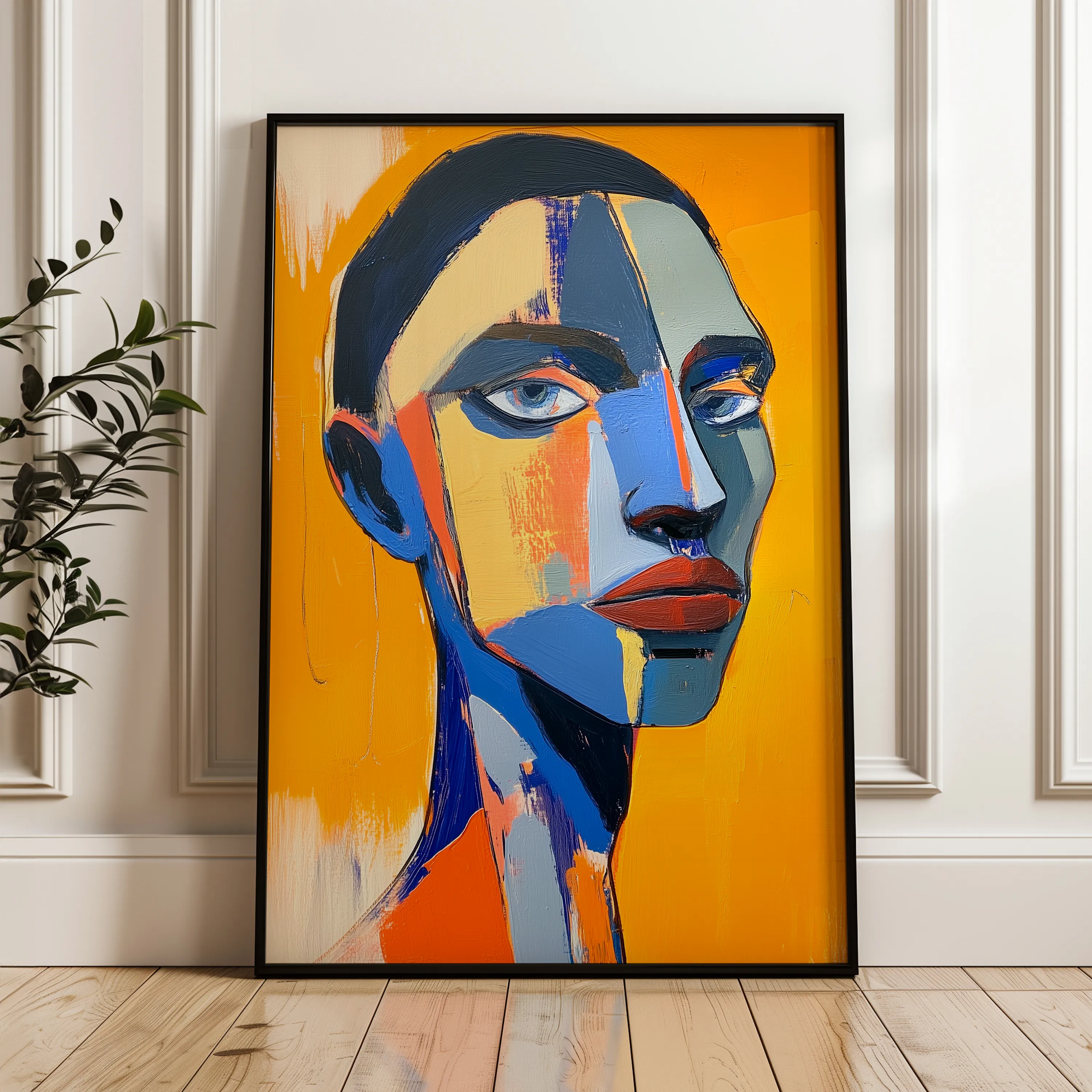 Portrait 049 Canvas Art 60 x 40 cm / Black