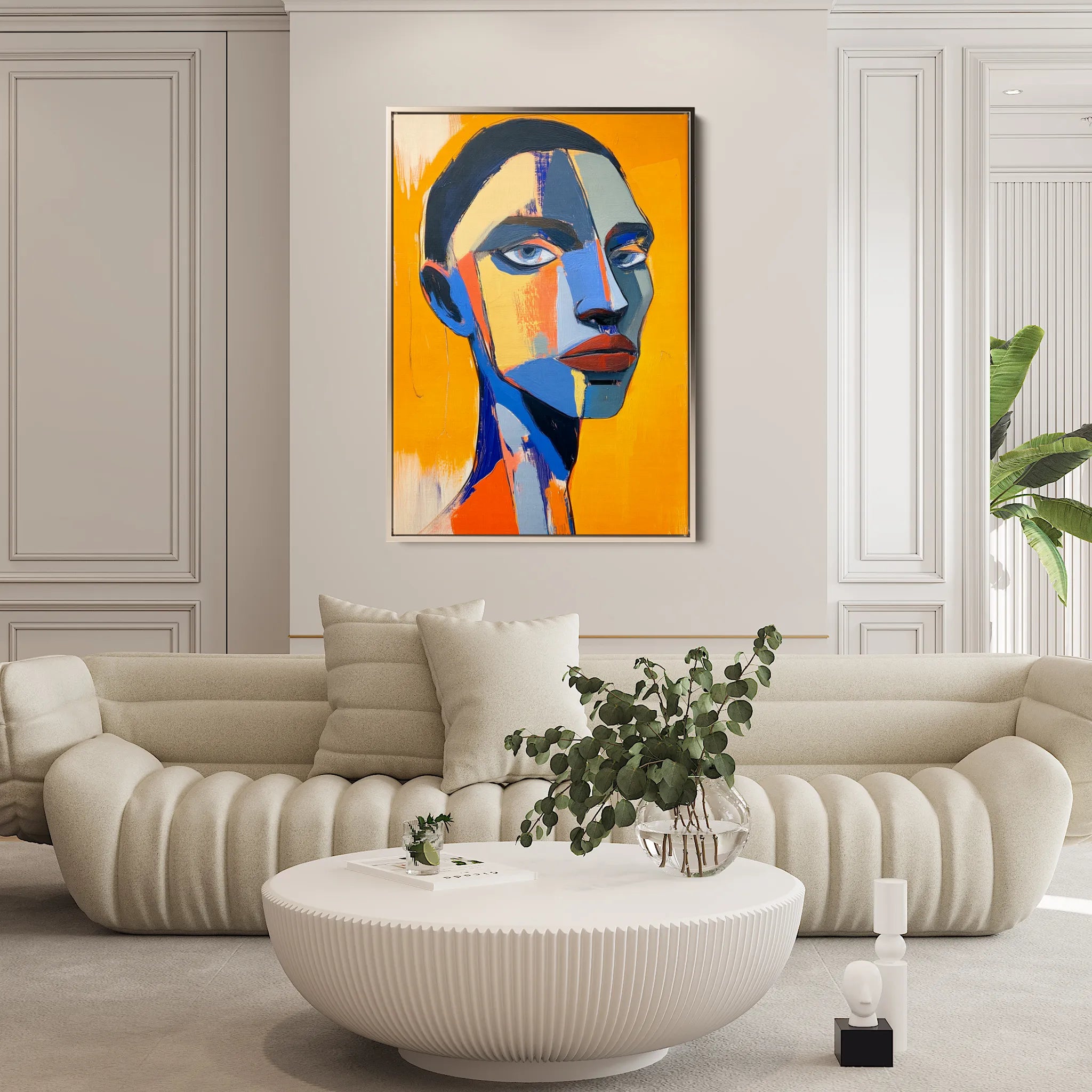Portrait 049 Canvas Art 60 x 40 cm / Black