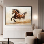 Horses 050 Canvas Art 60 x 40 cm / Black