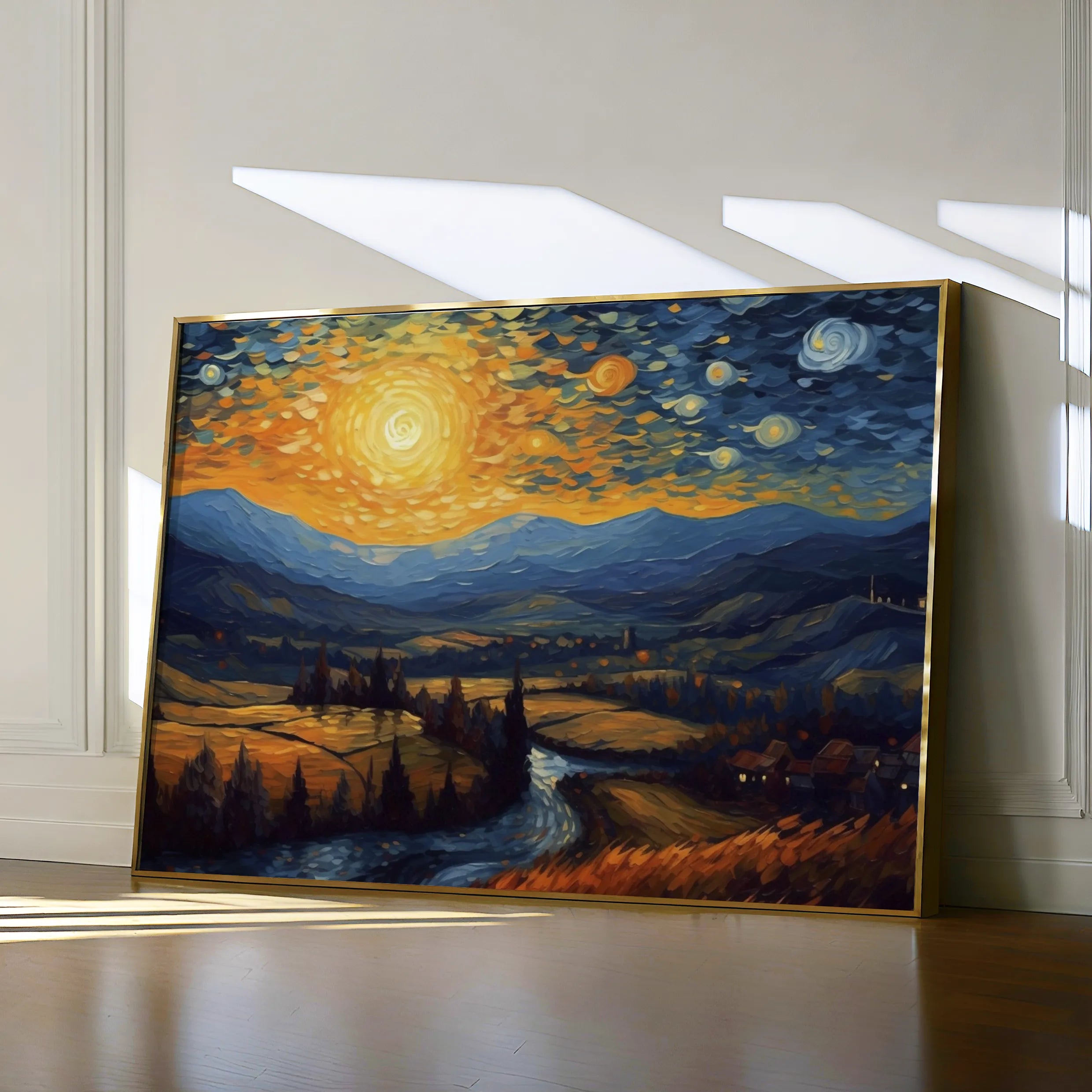 Landscape 050 Canvas Art 60 x 40 cm / Black