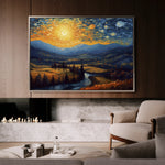 Landscape 050 Canvas Art 60 x 40 cm / Black