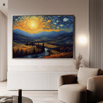 Landscape 050 Canvas Art 60 x 40 cm / Black