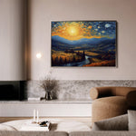Landscape 050 Canvas Art 60 x 40 cm / Black