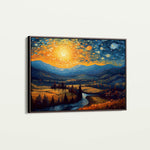 Landscape 050 Canvas Art 60 x 40 cm / Black