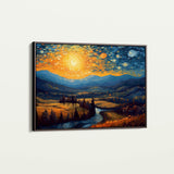 Landscape 050 Canvas Art 60 x 40 cm / Black