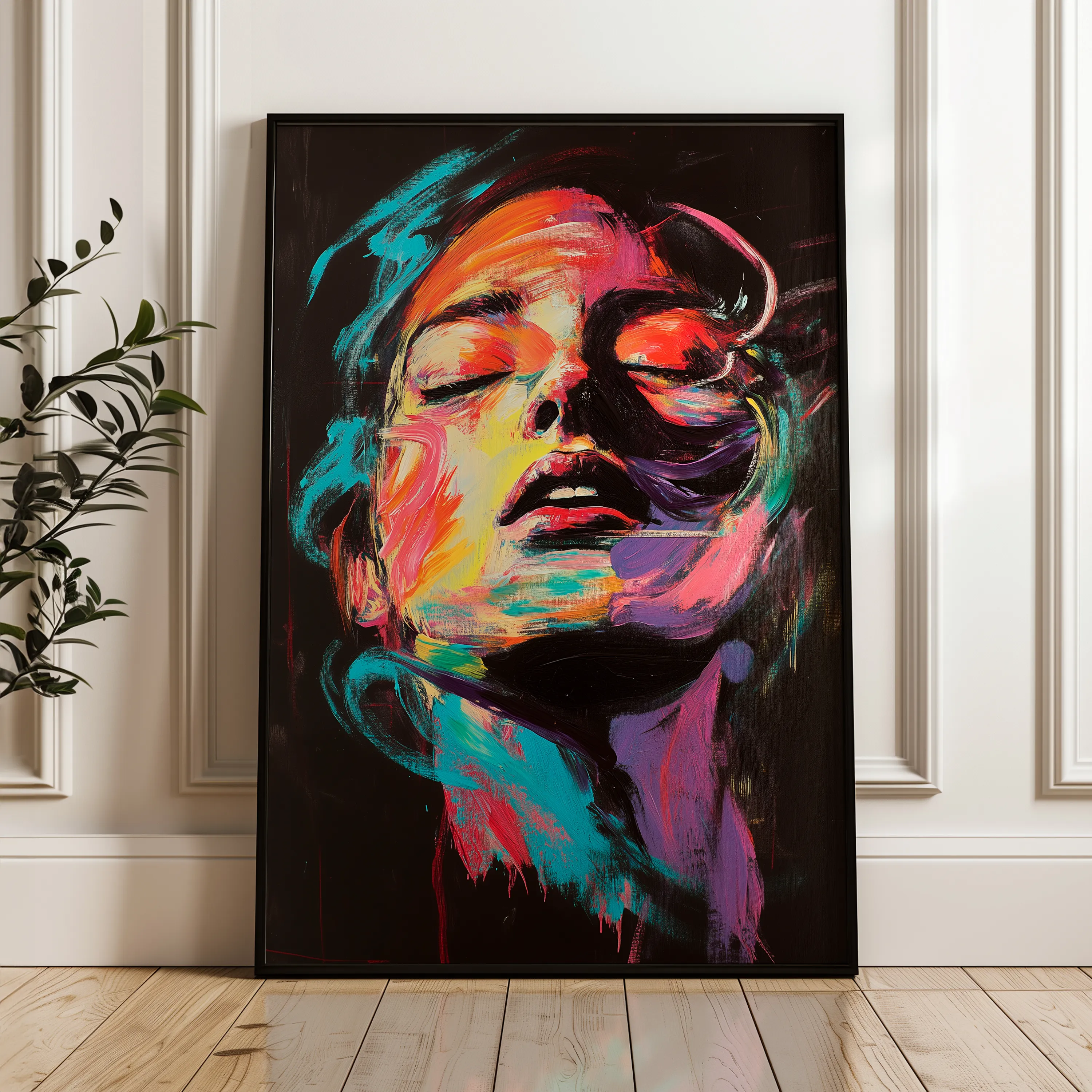 Portrait 050 Canvas Art 60 x 40 cm / Black