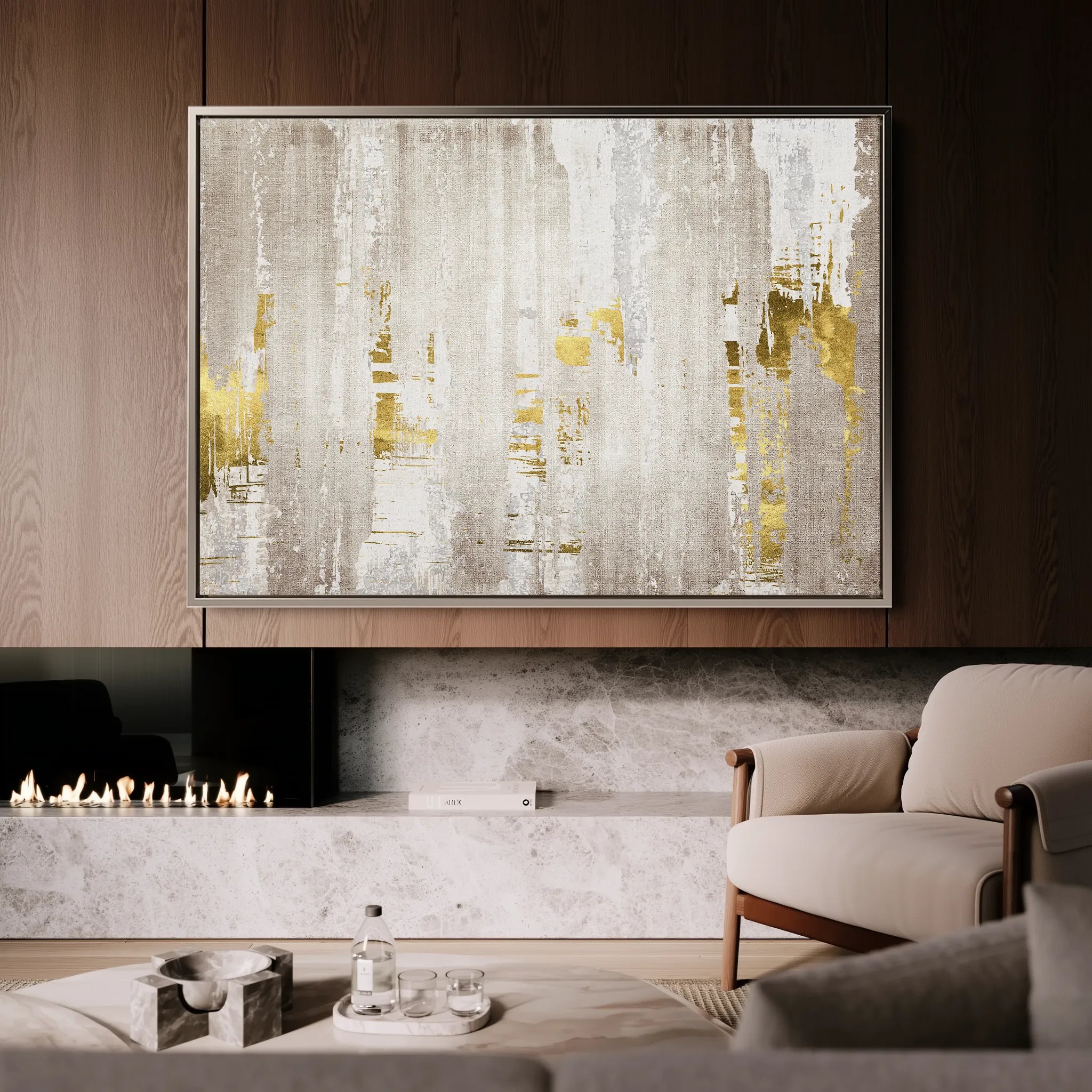 Abstract 051 Canvas Art 60 x 40 cm / Black