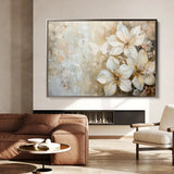 Floral 051 Canvas Art 60 x 40 cm / Black