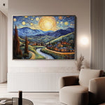 Landscape 051 Canvas Art 60 x 40 cm / Black