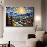 Landscape 051 Canvas Art 60 x 40 cm / Black