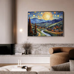 Landscape 051 Canvas Art 60 x 40 cm / Black