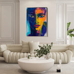 Portrait 051 Canvas Art 60 x 40 cm / Black