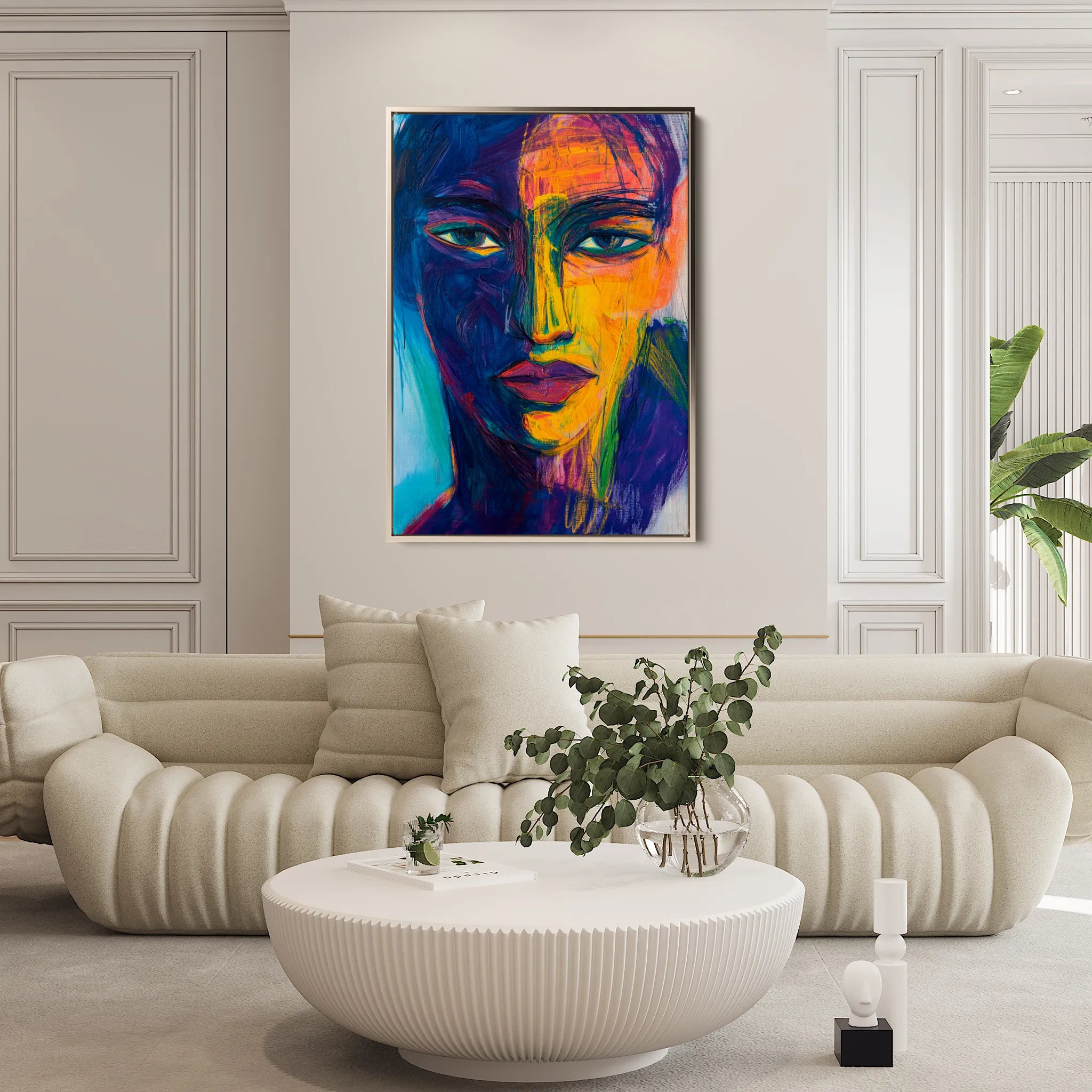 Portrait 051 Canvas Art 60 x 40 cm / Black