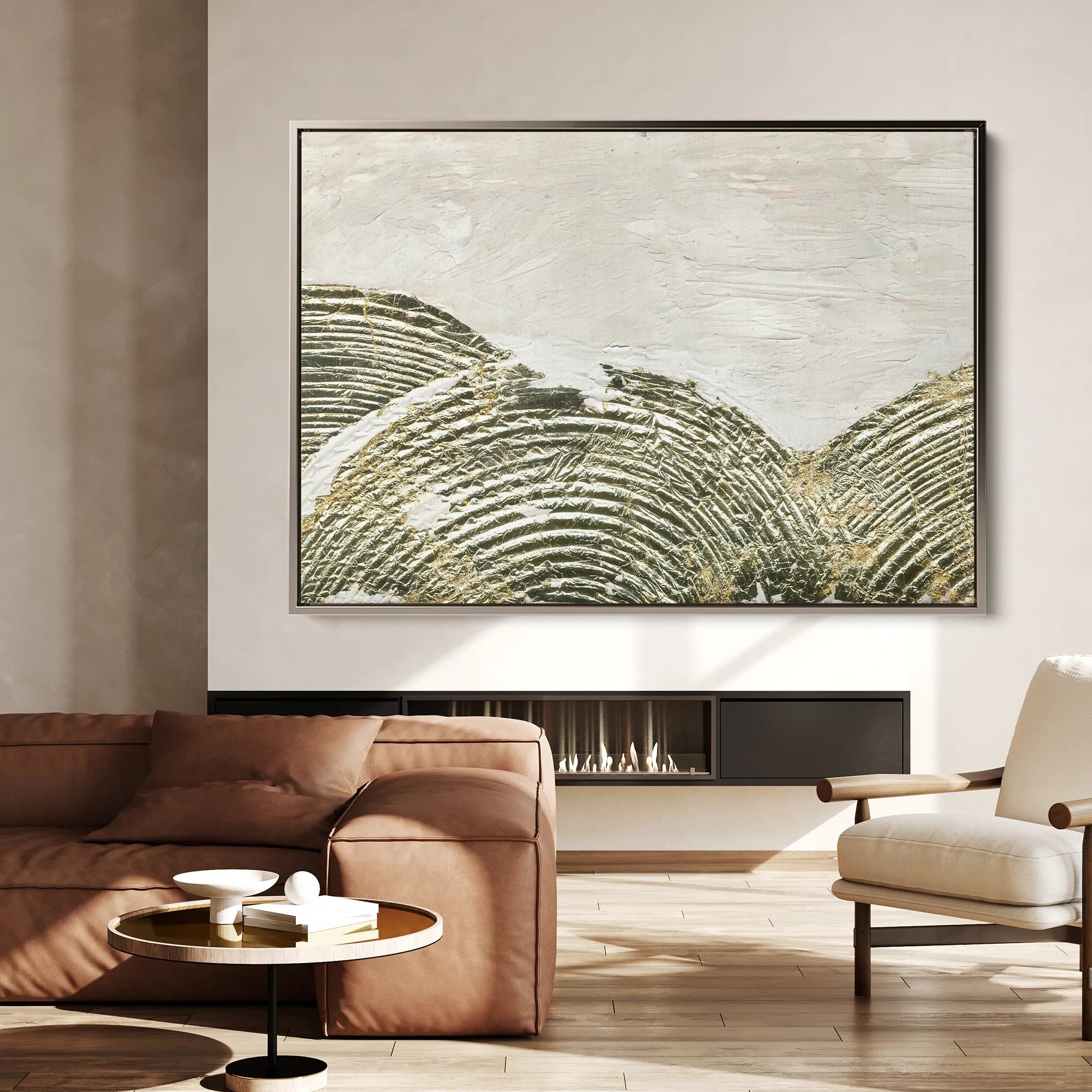 Abstract 052 Canvas Art 60 x 40 cm / Black