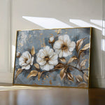 Floral 052 Canvas Art 60 x 40 cm / Black
