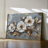 Floral 052 Canvas Art 60 x 40 cm / Black