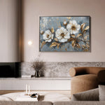 Floral 052 Canvas Art 60 x 40 cm / Black
