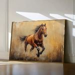 Horses 052 Canvas Art 60 x 40 cm / Black