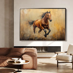 Horses 052 Canvas Art 60 x 40 cm / Black