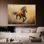 Horses 052 Canvas Art 60 x 40 cm / Black