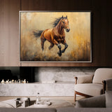 Horses 052 Canvas Art 60 x 40 cm / Black