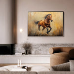 Horses 052 Canvas Art 60 x 40 cm / Black