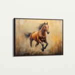 Horses 052 Canvas Art 60 x 40 cm / Black