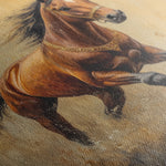 Horses 052 Canvas Art 60 x 40 cm / Black