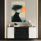 Portrait 052 Canvas Art 60 x 40 cm / Black