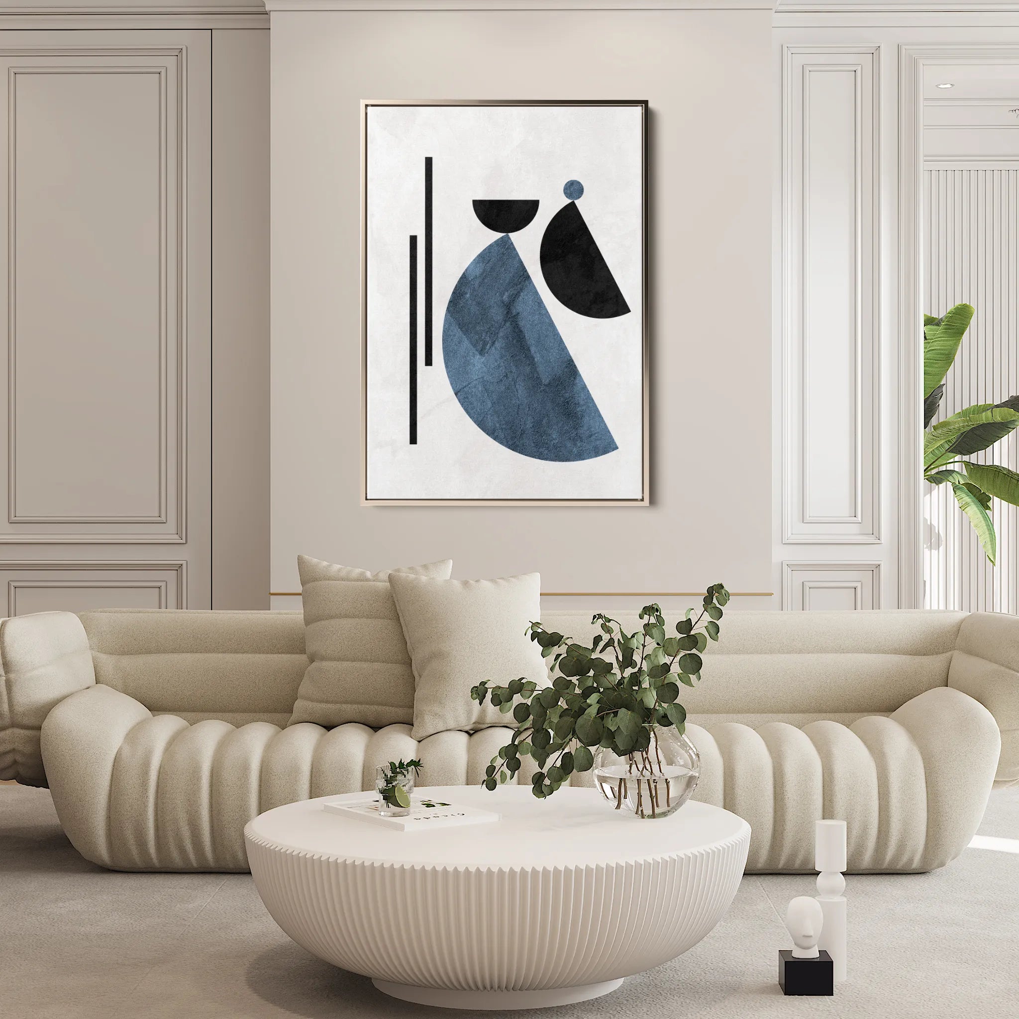 Abstract 053 Canvas Art 60 x 40 cm / Black