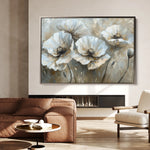 Floral 053 Canvas Art 60 x 40 cm / Black