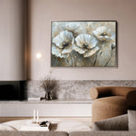 Floral 053 Canvas Art 60 x 40 cm / Black