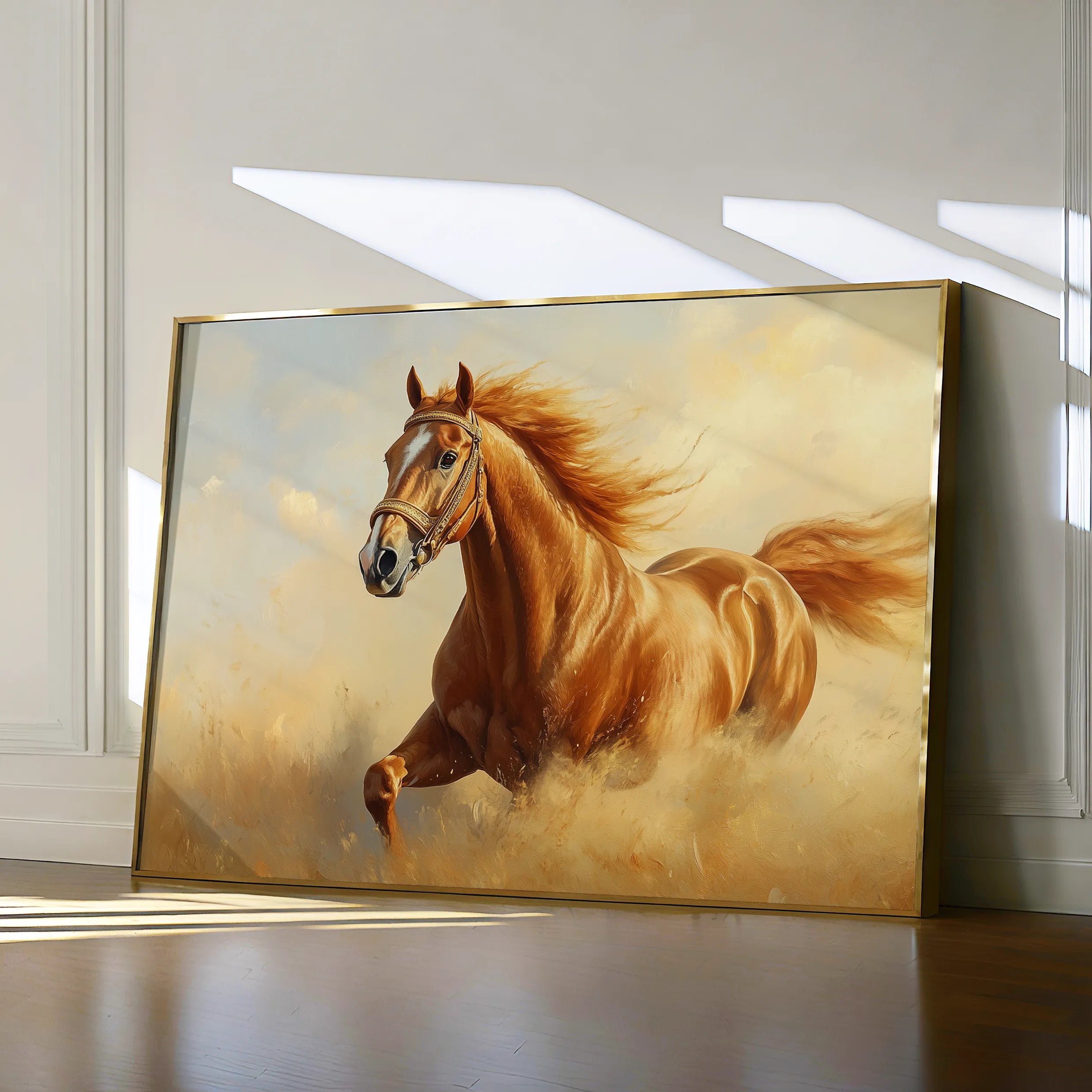 Horses 053 Canvas Art 60 x 40 cm / Black