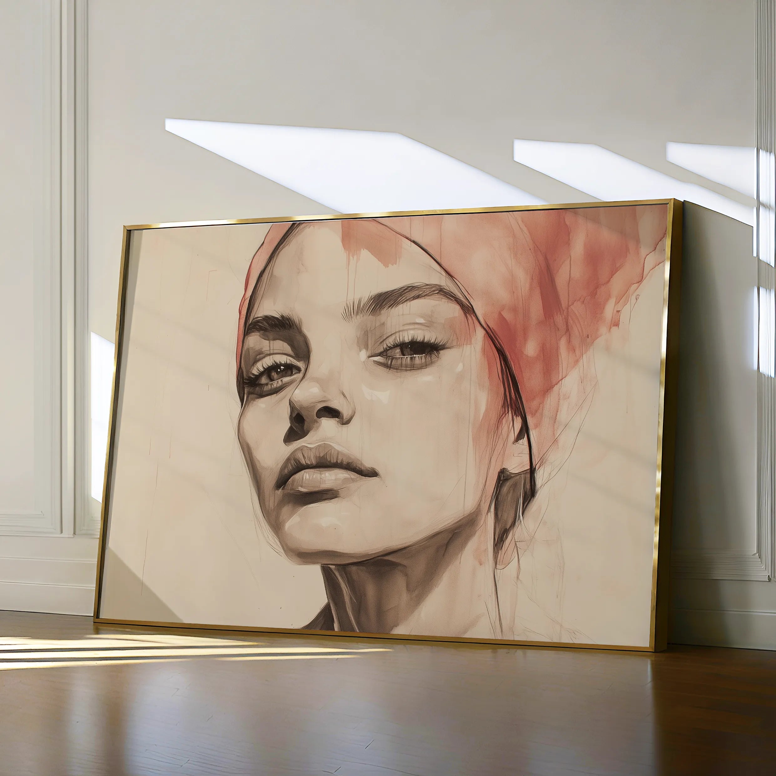 Portrait 053 Canvas Art 60 x 40 cm / Black