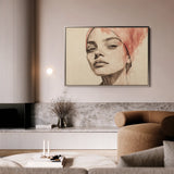 Portrait 053 Canvas Art 60 x 40 cm / Black