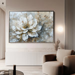 Floral 054 Canvas Art 60 x 40 cm / Black