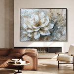 Floral 054 Canvas Art 60 x 40 cm / Black
