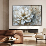 Floral 054 Canvas Art 60 x 40 cm / Black