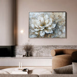 Floral 054 Canvas Art 60 x 40 cm / Black