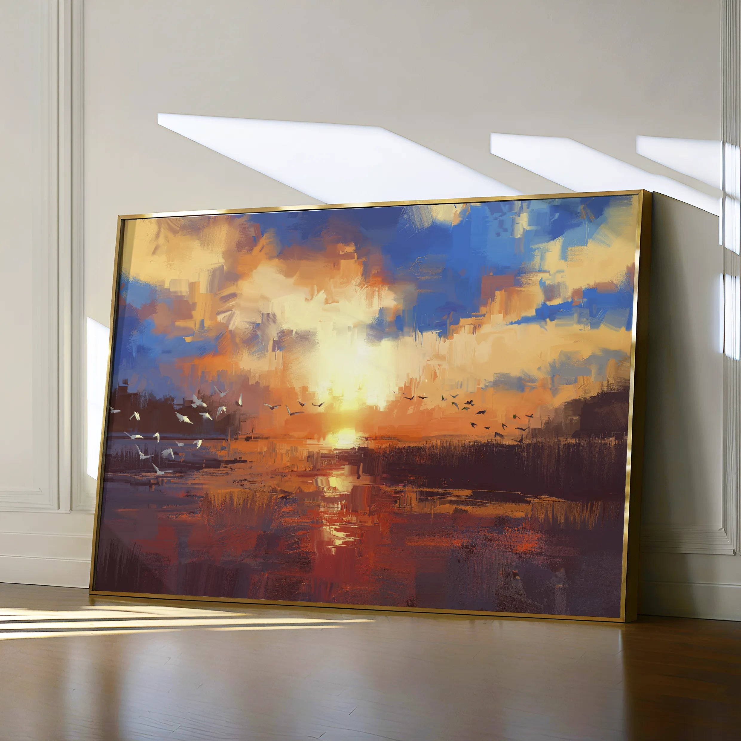 Landscape 054 Canvas Art 60 x 40 cm / Black