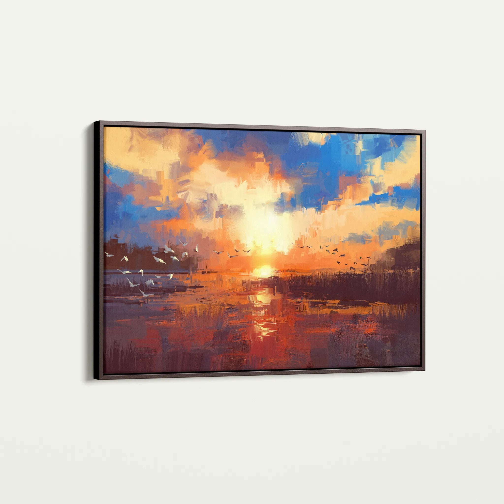 Landscape 054 Canvas Art 60 x 40 cm / Black