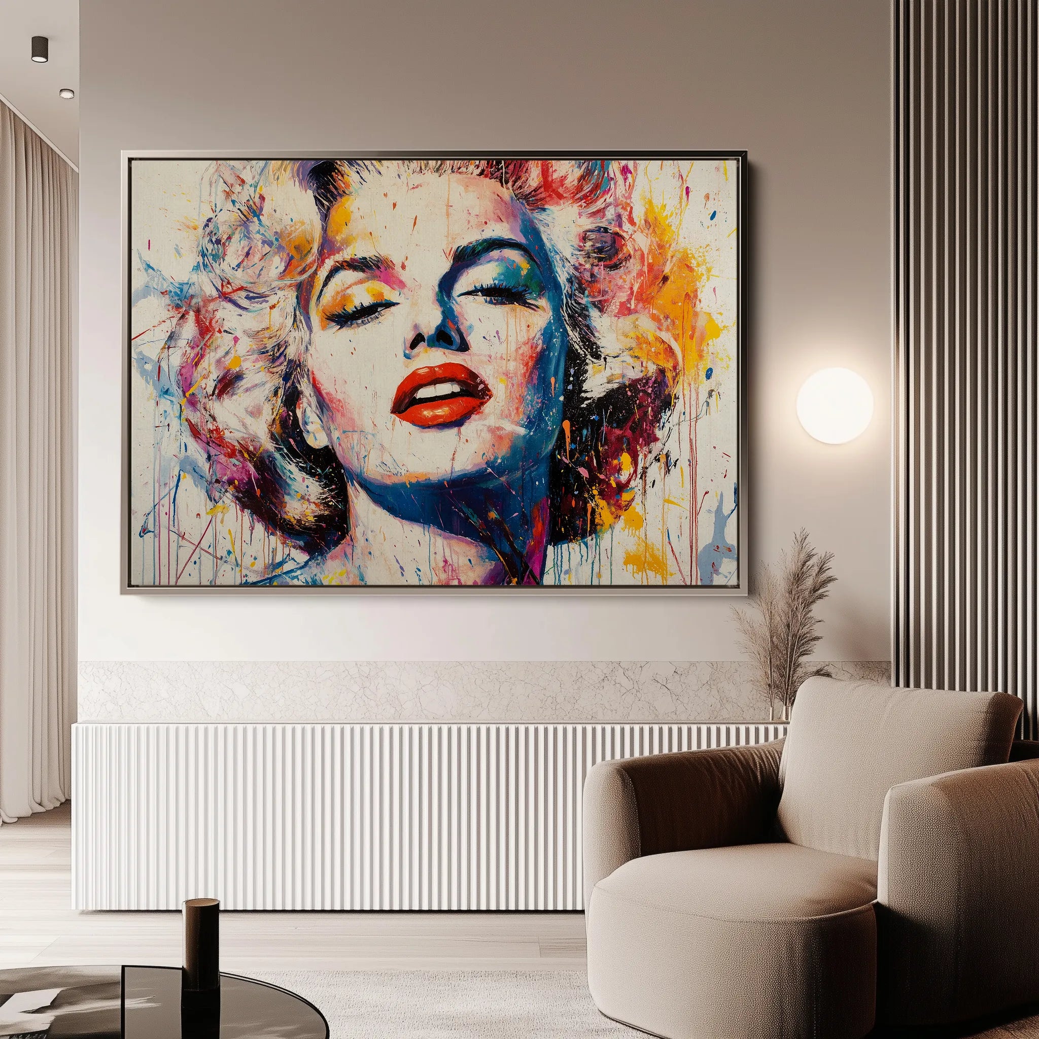 Portrait 054 Canvas Art 60 x 40 cm / Black